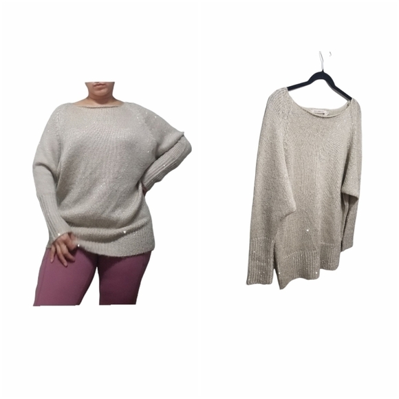 Chelsea and Violet sweatshirt,  Color Beige,  Size M - Picture 7 of 17